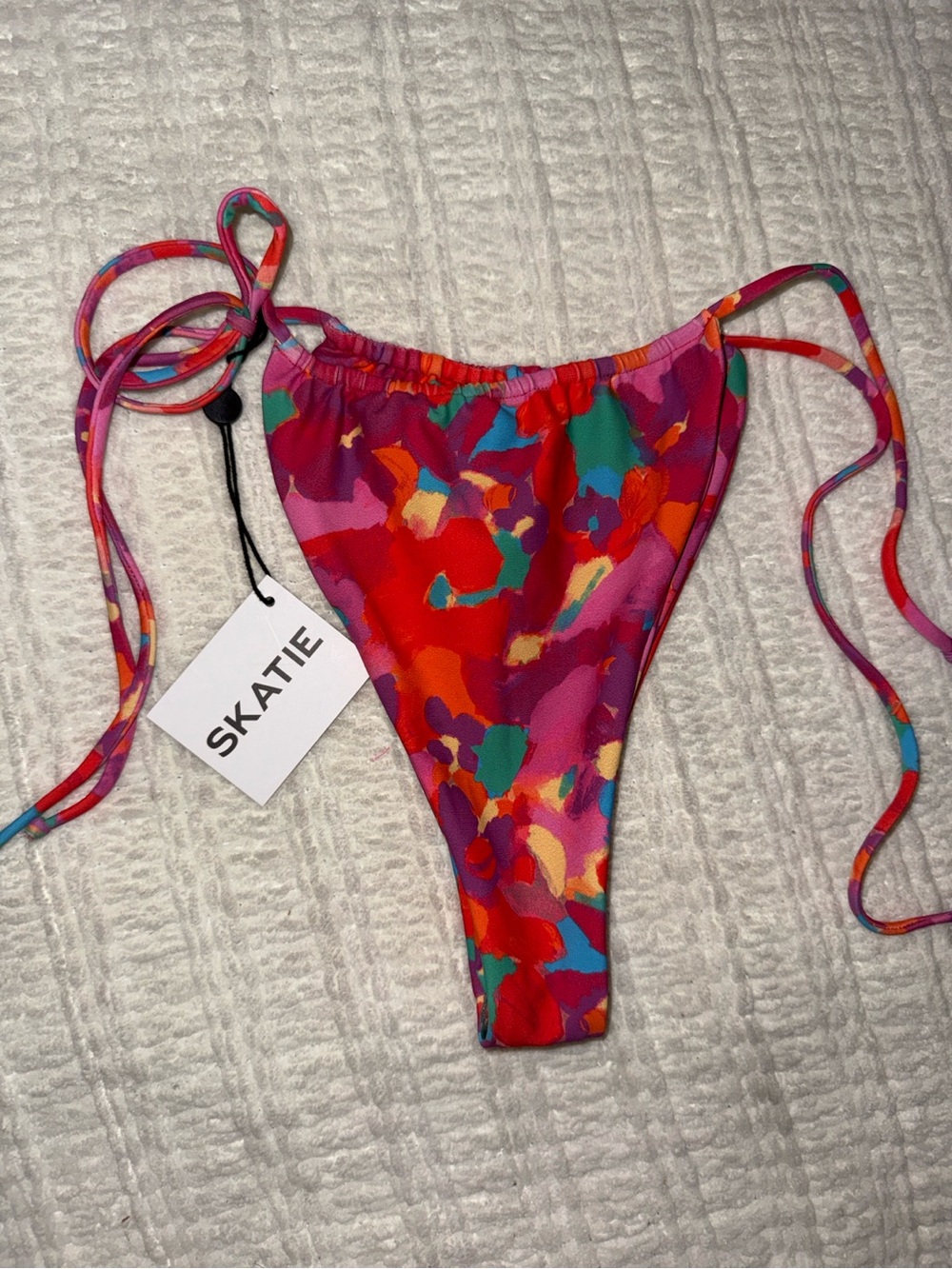 Skatie Bright Multicolor Floral Tie-Side Bikini Bottom
